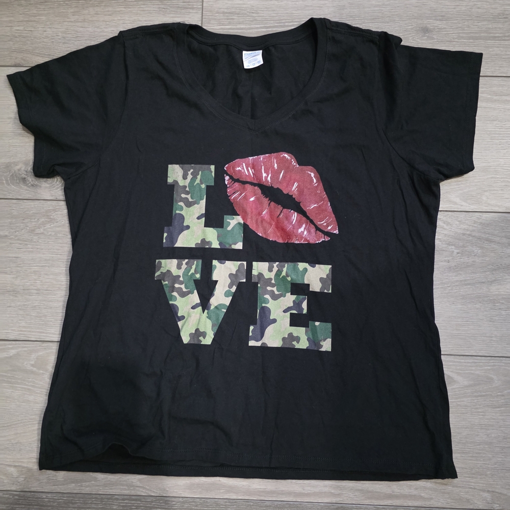 Port and Company Black Love Graphic Tee